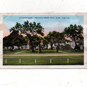 Vintage Unused Postcard White House Resort Hotel